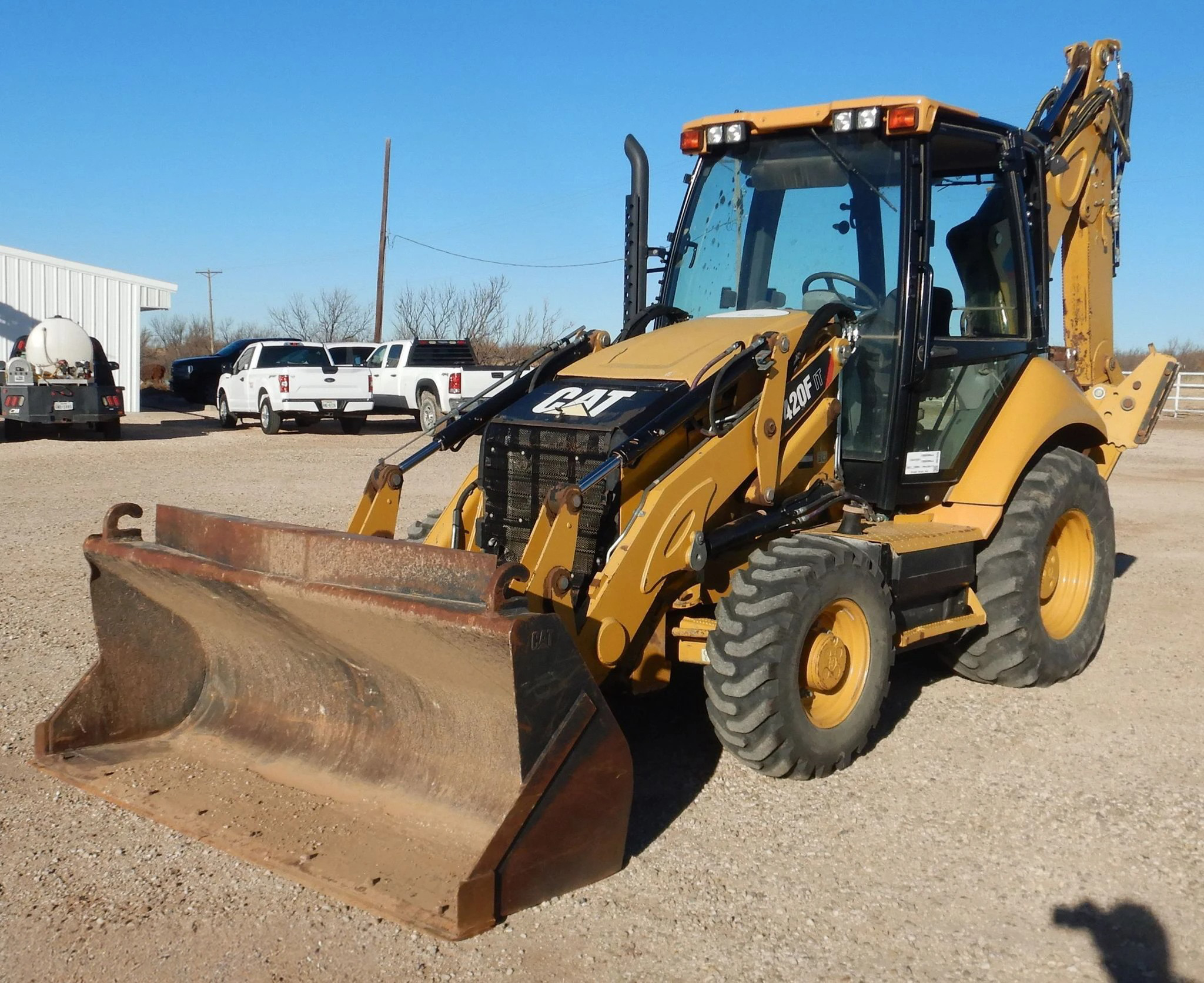 2016 Caterpillar 420F IT 4WD Backhoe Loader Cab Heat/Air, Ext Stick, Quick Attach